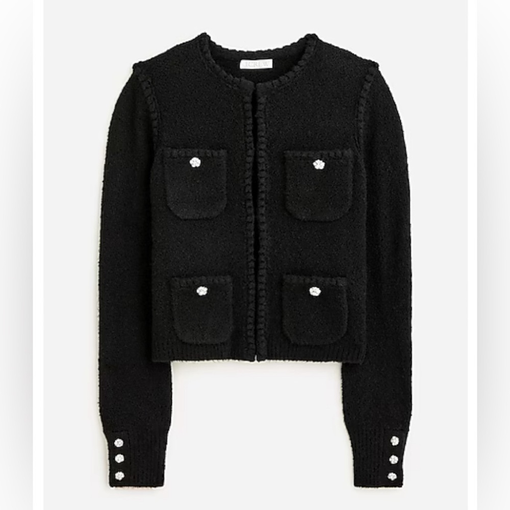 J Crew sweater lady jacket with jewel buttons. Great condition! Worn once